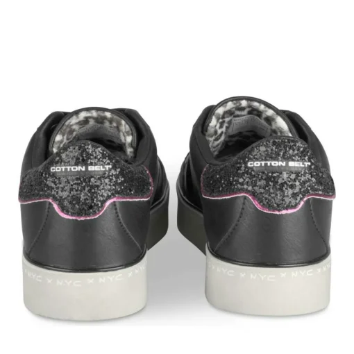 Baskets NOIR Femme Motif Uni A Enfiler