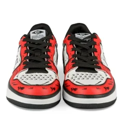 Baskets NOIR Femme Motif Multicolore Lacets
