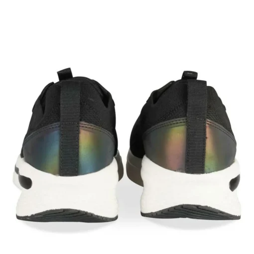Baskets NOIR Femme Motif Uni Lacets