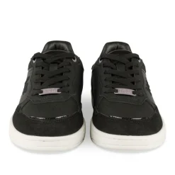 Baskets NOIR Femme Motif Paillettes Lacets