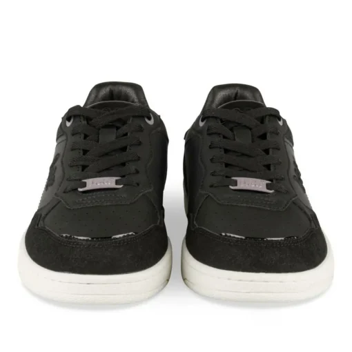 Baskets NOIR Femme Motif Paillettes Lacets