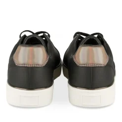 Baskets NOIR Femme Motif Animal Lacets