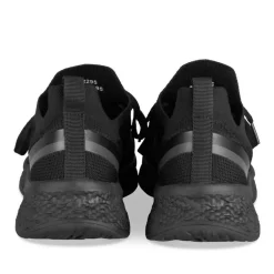 Baskets NOIR Femme Motif Uni Lacets