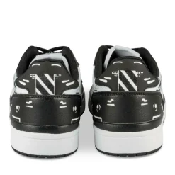 Baskets NOIR Femme Motif Multicolore Lacets