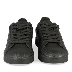 Baskets NOIR Femme Motif Animal Lacets