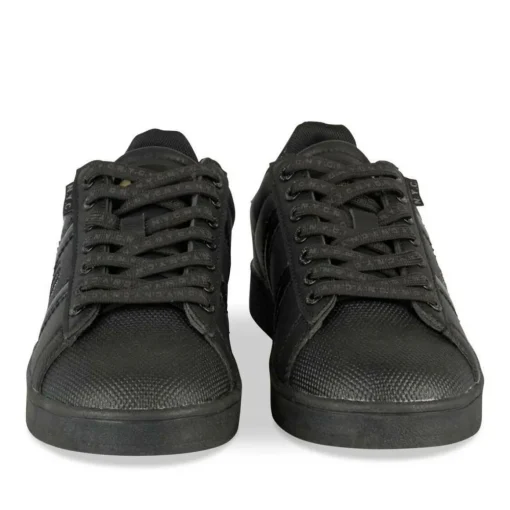 Baskets NOIR Femme Motif Animal Lacets