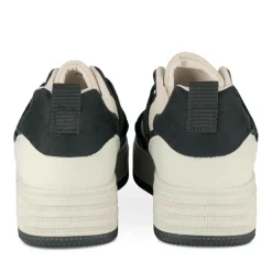 Baskets NOIR Femme Motif Uni Lacets