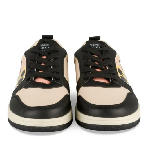 Baskets NOIR Femme Motif Uni Lacets
