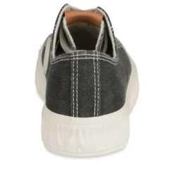 Baskets NOIR Femme Motif Uni Lacets