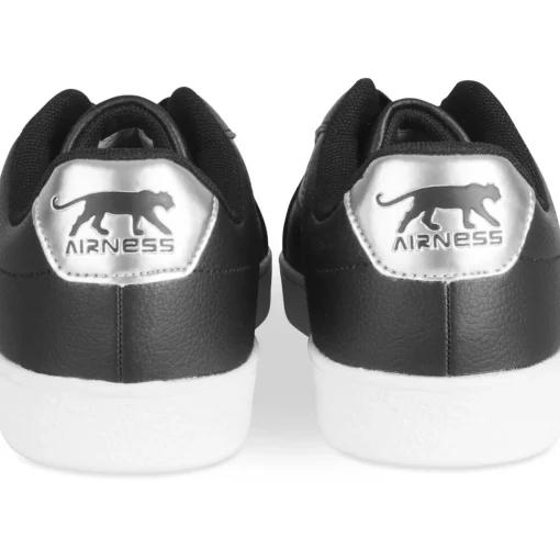 Baskets NOIR Femme Motif Uni Lacets