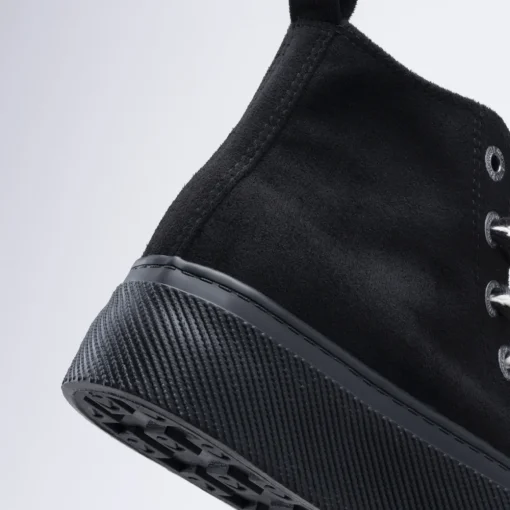 Baskets NOIR Femme Motif Uni Lacets