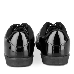 Baskets NOIR Femme Motif Vernis Lacets
