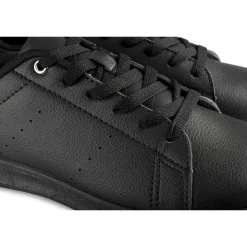 Baskets NOIR Femme Motif Uni Lacets
