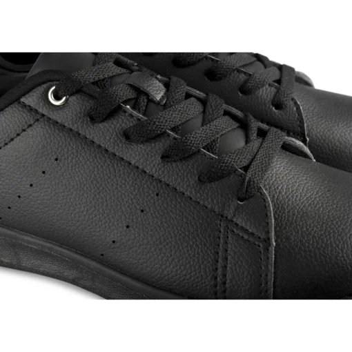 Baskets NOIR Femme Motif Uni Lacets