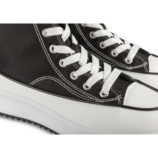 Baskets NOIR Femme Motif Uni Lacets
