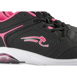 Baskets NOIR Femme Motif Uni Lacets