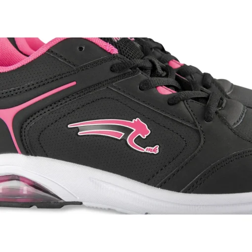 Baskets NOIR Femme Motif Uni Lacets