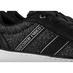 Baskets NOIR Femme Motif Uni Lacets