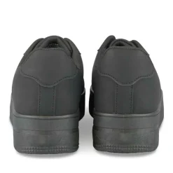 Baskets NOIR Femme Motif Uni Lacets