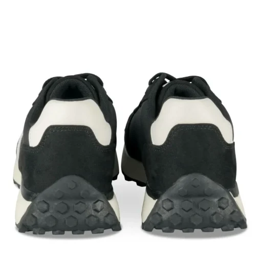 Baskets NOIR Femme Motif Uni Lacets