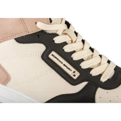 Baskets NOIR Femme Motif Uni Lacets