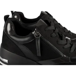 Baskets NOIR Femme Motif Uni Lacets