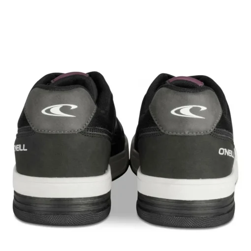 Baskets NOIR Femme Motif Uni Lacets