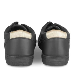 Baskets NOIR Femme Motif Uni Lacets