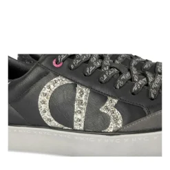 Baskets NOIR Femme Motif Uni A Enfiler