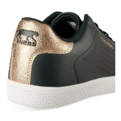 Baskets NOIR Femme Motif Uni Lacets