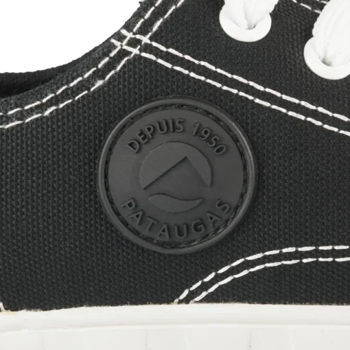 Baskets NOIR Femme Motif Uni Lacets