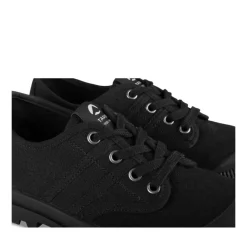 Baskets NOIR Femme Motif Uni Lacets