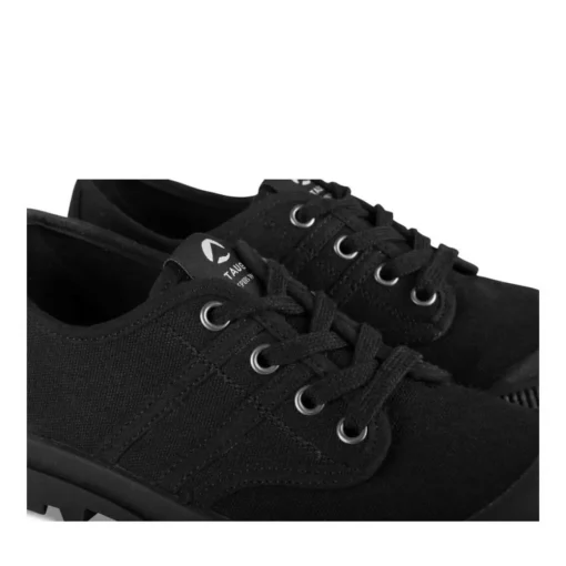 Baskets NOIR Femme Motif Uni Lacets