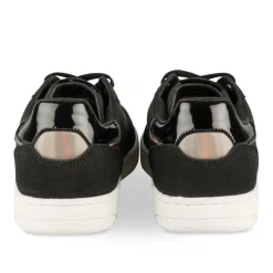 Baskets NOIR Femme Motif Paillettes Lacets