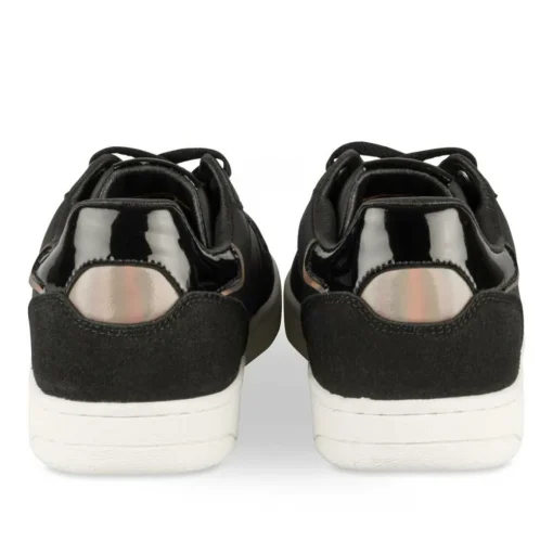 Baskets NOIR Femme Motif Paillettes Lacets