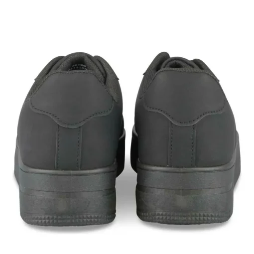 Baskets NOIR Femme Motif Uni Lacets
