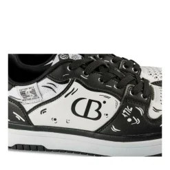 Baskets NOIR Femme Motif Multicolore Lacets