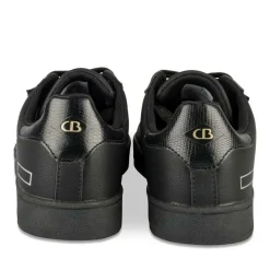 Baskets NOIR Femme Motif Animal Lacets