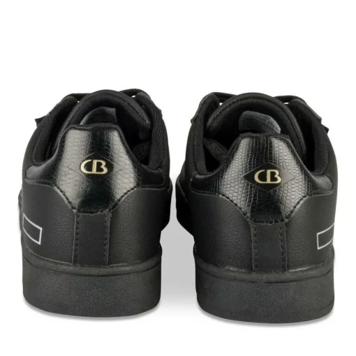 Baskets NOIR Femme Motif Animal Lacets