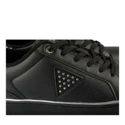 Baskets NOIR Femme Motif Clouté Lacets