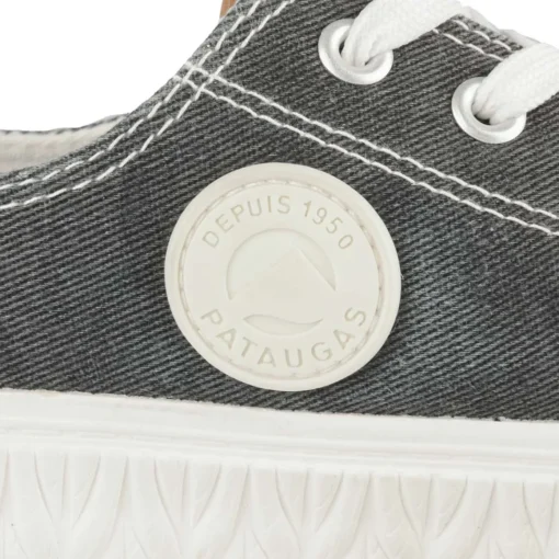 Baskets NOIR Femme Motif Uni Lacets