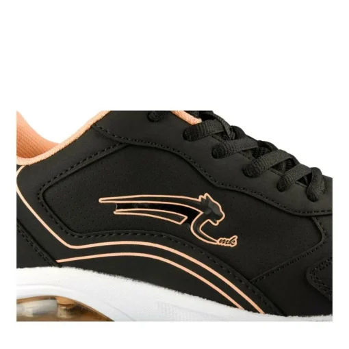 Baskets NOIR Femme Motif Uni Lacets