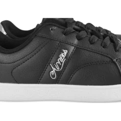 Baskets NOIR Femme Motif Uni Lacets