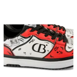 Baskets NOIR Femme Motif Multicolore Lacets