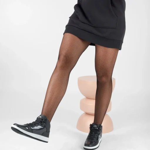 Baskets NOIR Femme Motif Uni Lacets