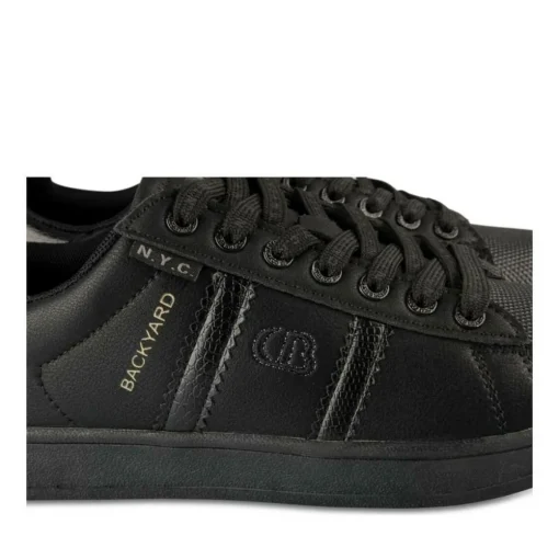 Baskets NOIR Femme Motif Animal Lacets