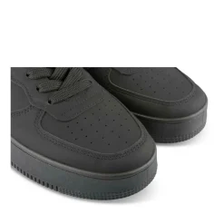 Baskets NOIR Femme Motif Uni Lacets
