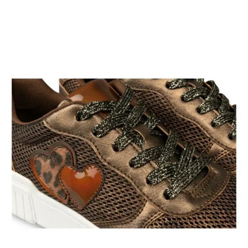 Baskets NOIR Femme Motif Uni Lacets