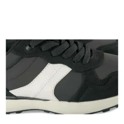 Baskets NOIR Femme Motif Uni Lacets