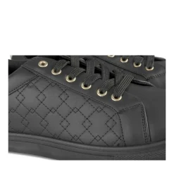 Baskets NOIR Femme Motif Uni Lacets